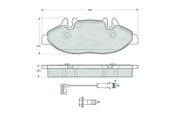 PROCODIS FRANCE Комплект тормозных колодок, дисковый тормоз PF1502